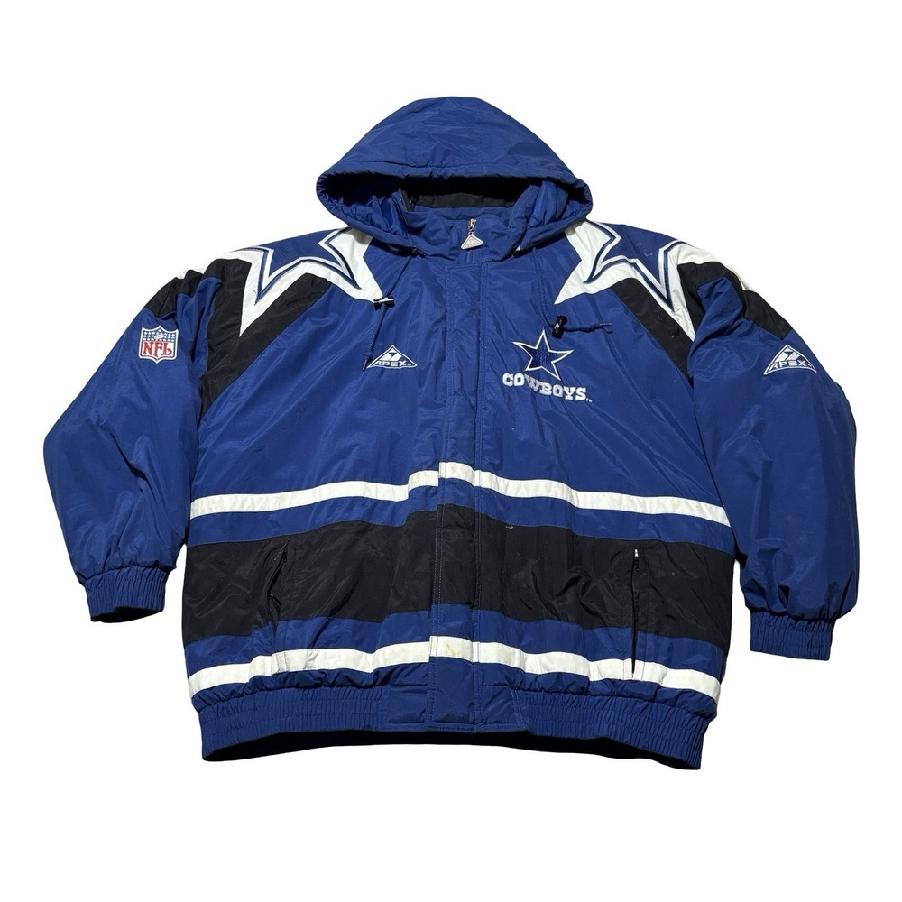 Vintage 90s Apex One Pro Line Dallas Cowboys Lined Jacket Size XL 30 x 30